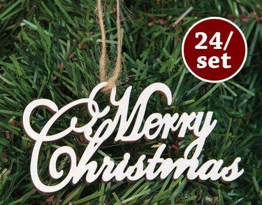 24/Box, Merry Christmas Orns. - The Fox Decor